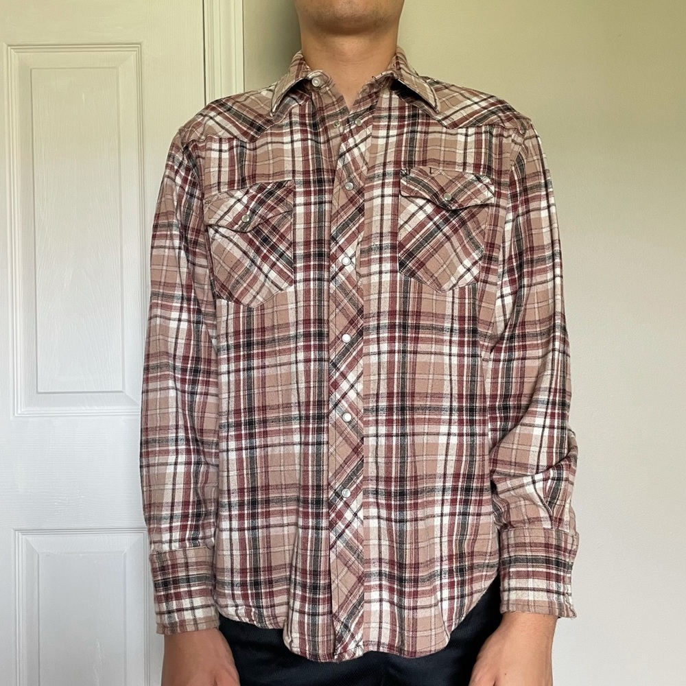 Vintage Wrangler pearl snap button-down